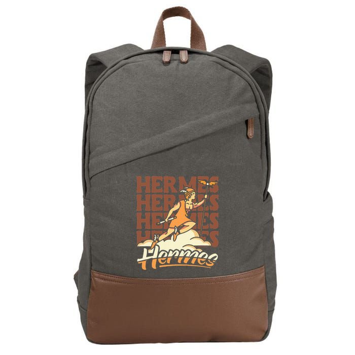 Hermes The Swiftfooted Greek God Of Commerce & Messages Cotton Canvas Backpack
