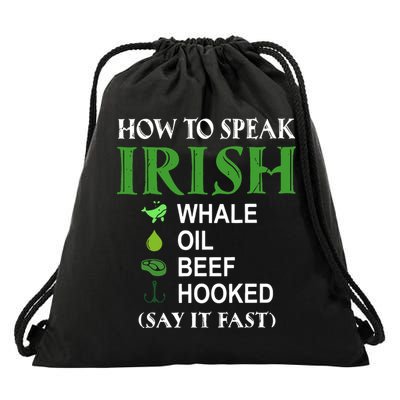 How To Speak Irish Drawstring Bag
