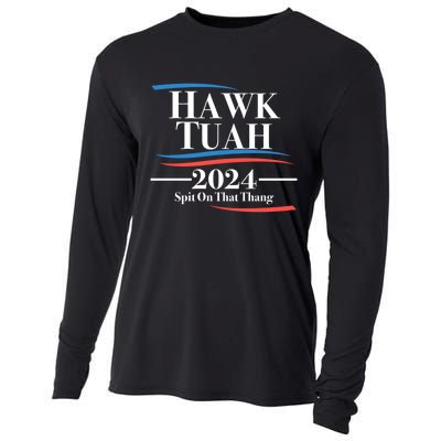 Hawk Tush Spit On That Thing Viral Election Parody Cooling Performance Long Sleeve Crew