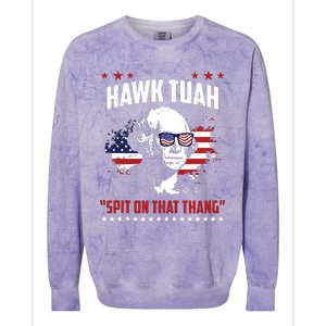 Hawk Tush Spit On That Thing Funny Colorblast Crewneck Sweatshirt