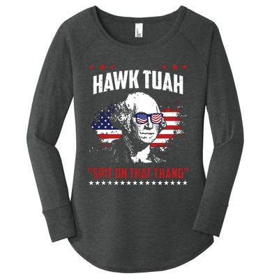 Hawk Tush Spit On That Thing Funny Women's Perfect Tri Tunic Long Sleeve Shirt