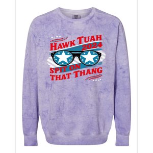 Hawk Tush Spit On That Thang Viral Election Parody Colorblast Crewneck Sweatshirt