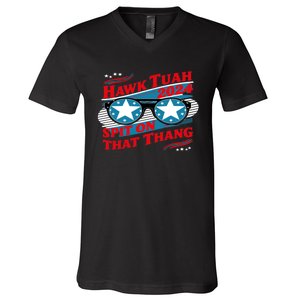 Hawk Tush Spit On That Thang Viral Election Parody V-Neck T-Shirt