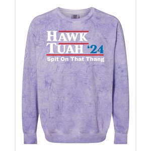 Hawk Tush Spit On That Thing Presidential Candidate Parody Colorblast Crewneck Sweatshirt