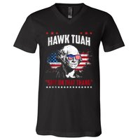 Hawk Tush Spit On That Thing Funny V-Neck T-Shirt