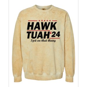 Hawk Tush Spit On That Thing Presidential Candidate Parody Colorblast Crewneck Sweatshirt