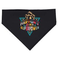 History Teacher Superpower Funny Historian Social Studies USA-Made Doggie Bandana