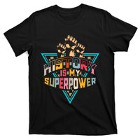 History Teacher Superpower Funny Historian Social Studies T-Shirt