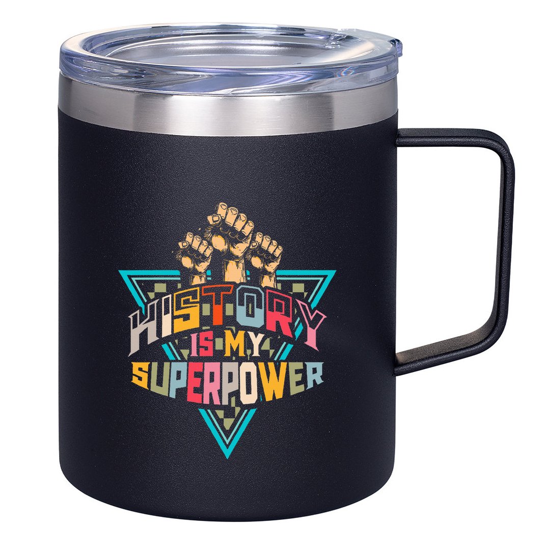History Teacher Superpower Funny Historian Social Studies 12oz Stainless Steel Coffee Mug