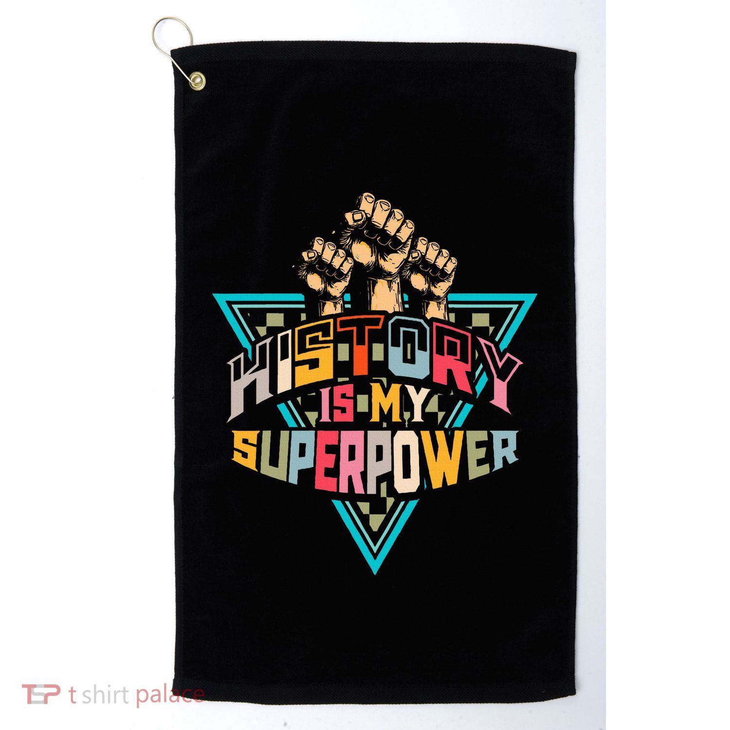 History Teacher Superpower Funny Historian Social Studies Golf Towel