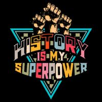 History Teacher Superpower Funny Historian Social Studies Cropped Pullover Crew
