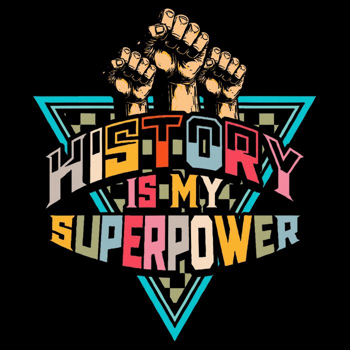 History Teacher Superpower Funny Historian Social Studies Cropped Pullover Crew