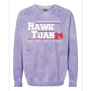 Hawk Tush Spit On That Thing Presidential Candidate Parody Colorblast Crewneck Sweatshirt