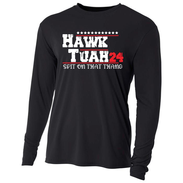 Hawk Tush Spit On That Thing Presidential Candidate Parody Cooling Performance Long Sleeve Crew