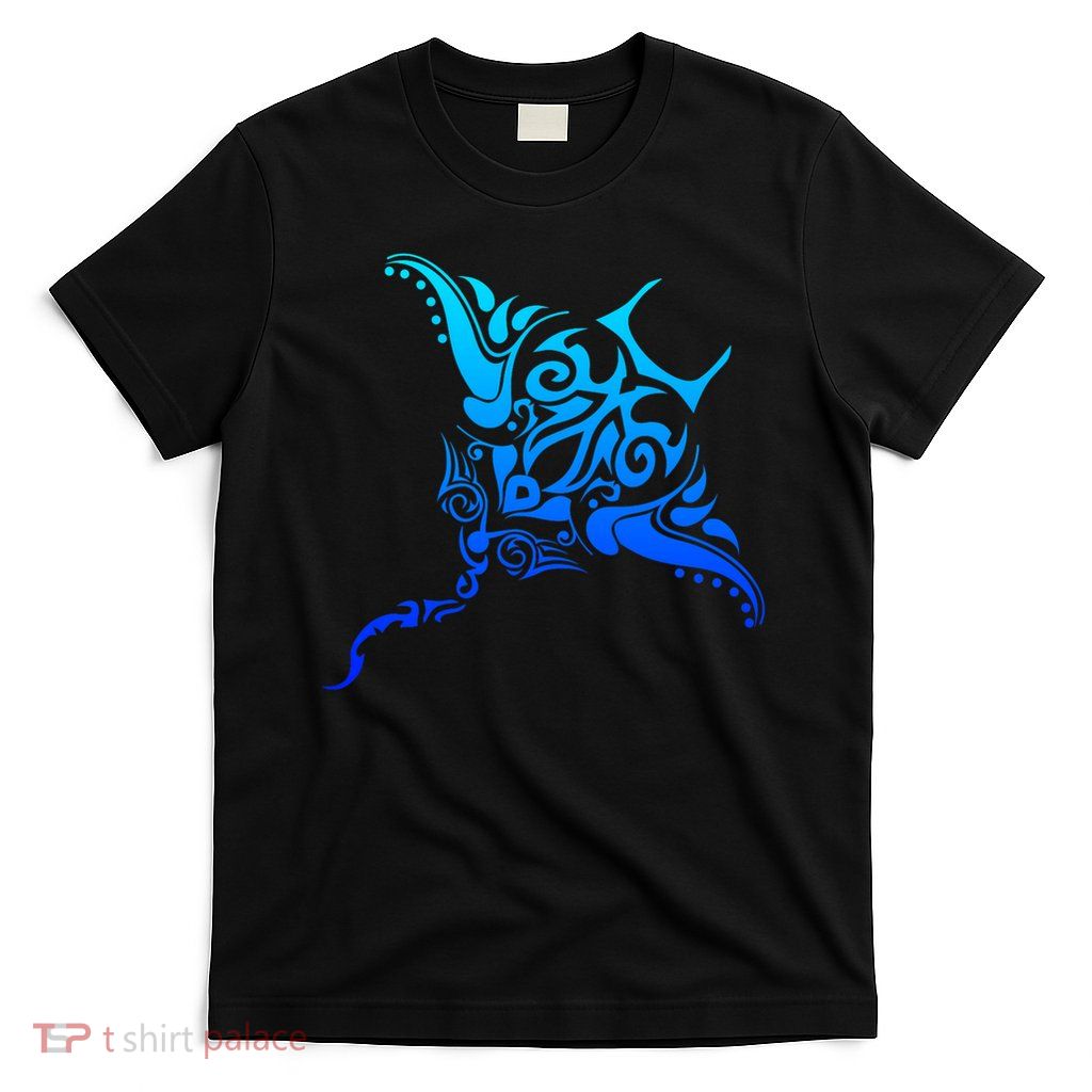 Hawaiian Tribal Stingray Polynesian Tattoo Style Vacation T-Shirt