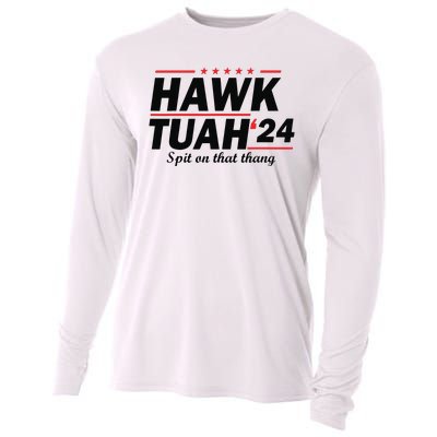 Hawk Tush Spit On That Thing Presidential Candidate Parody Cooling Performance Long Sleeve Crew