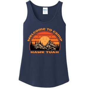 Hawk Tuah Spit On That Thing Retro Welcome To Camp Gift Ladies Essential Tank