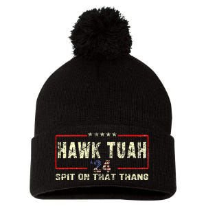 Hawk Tush Spit On That Thing Presidential Candidate Parody Pom Pom 12in Knit Beanie