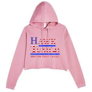 Hawk Tush Spit On That Thing Presidential Candidate Crop Fleece Hoodie