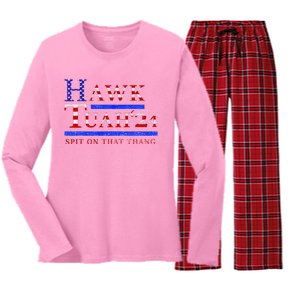 Hawk Tush Spit On That Thing Presidential Candidate Women's Long Sleeve Flannel Pajama Set 