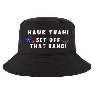 Hawk Tuah Set Off That Bang Funny Viral Video Girl July 4th Cool Comfort Performance Bucket Hat