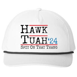 Hawk Tuah Spit On That Thing Presidential Candidate Parody Snapback Five-Panel Rope Hat