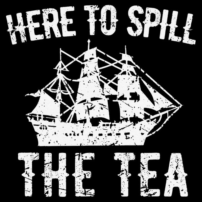 Here To Spill The Tea 4th of July US Patriotic Pride Cooling Performance Crew T-Shirt