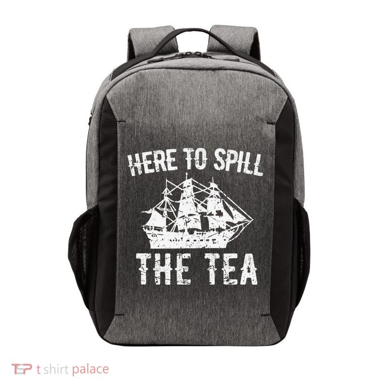 Here To Spill The Tea 4th of July US Patriotic Pride Vector Backpack
