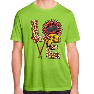 Hockey T Shirts Love Leopard Sunflower Graphic Plus Size Adult ChromaSoft Performance T-Shirt