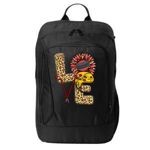 Hockey T Shirts Love Leopard Sunflower Graphic Plus Size City Backpack