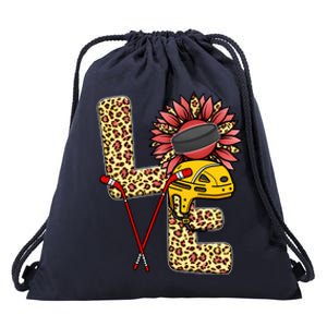 Hockey T Shirts Love Leopard Sunflower Graphic Plus Size Drawstring Bag