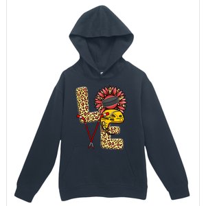 Hockey T Shirts Love Leopard Sunflower Graphic Plus Size Urban Pullover Hoodie