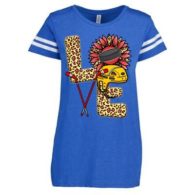 Hockey T Shirts Love Leopard Sunflower Graphic Plus Size Enza Ladies Jersey Football T-Shirt