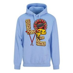 Hockey T Shirts Love Leopard Sunflower Graphic Plus Size Unisex Surf Hoodie