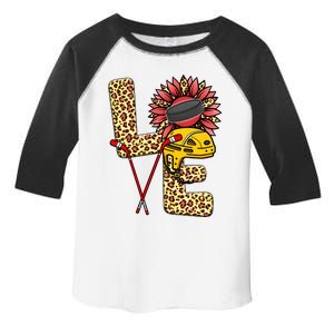 Hockey T Shirts Love Leopard Sunflower Graphic Plus Size Toddler Fine Jersey T-Shirt