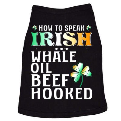 How To Speak Irish Whale Oil Beef Hooked St Patrick's Day Doggie Tank