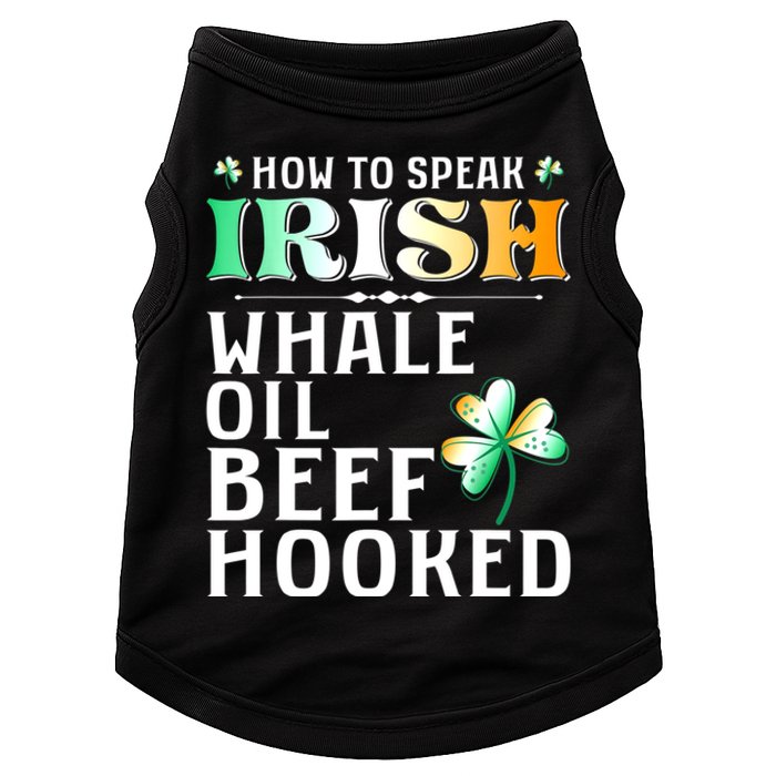 How To Speak Irish Whale Oil Beef Hooked St Patrick's Day Doggie Tank