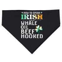 How To Speak Irish Whale Oil Beef Hooked St Patrick's Day USA-Made Doggie Bandana