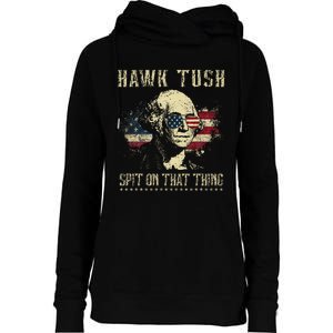 Hawk Tush Spit On That Thing 2024 Parody Election Womens Funnel Neck Pullover Hood