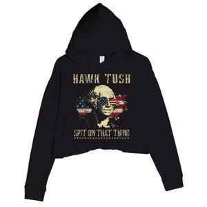 Hawk Tush Spit On That Thing 2024 Parody Election Crop Fleece Hoodie