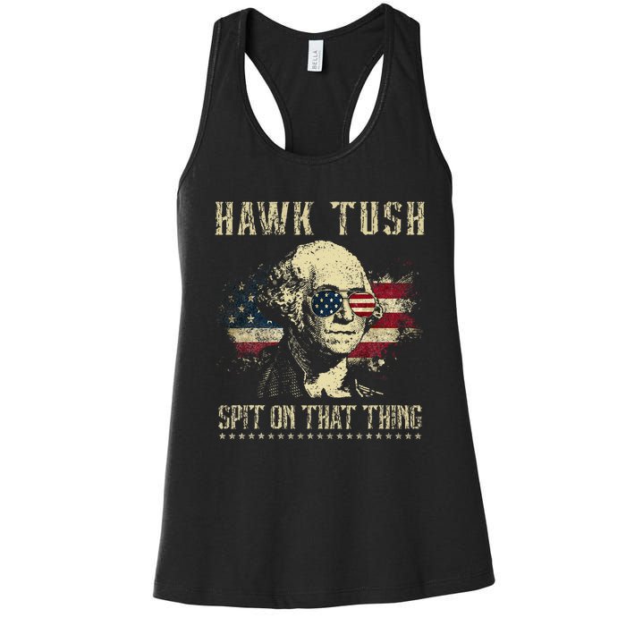 Hawk Tush Spit On That Thing 2024 Parody Election Women's Racerback Tank