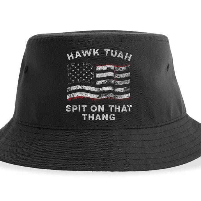 Hawk Tush Spit On That Thang Viral Election Parody America Sustainable Bucket Hat