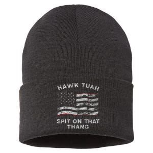 Hawk Tush Spit On That Thang Viral Election Parody America Sustainable Knit Beanie