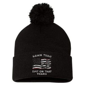 Hawk Tush Spit On That Thang Viral Election Parody America Pom Pom 12in Knit Beanie