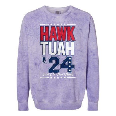 Hawk Tush Spit On That Thing Viral Election Colorblast Crewneck Sweatshirt