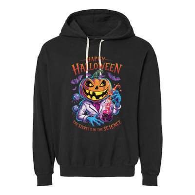 Halloween The Secret’S In The Science Teacher Scientist Fun Garment-Dyed Fleece Hoodie