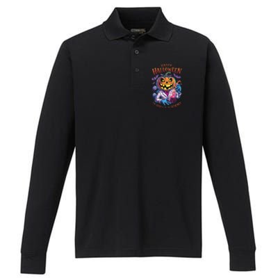 Halloween The Secret’S In The Science Teacher Scientist Fun Performance Long Sleeve Polo