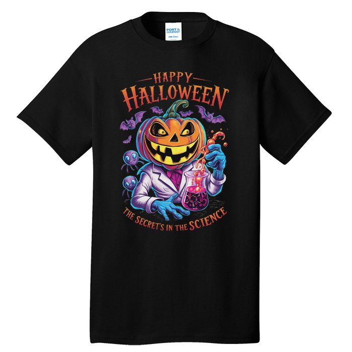 Halloween The Secret’S In The Science Teacher Scientist Fun Tall T-Shirt