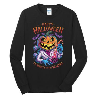 Halloween The Secret’S In The Science Teacher Scientist Fun Tall Long Sleeve T-Shirt