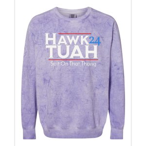 Hawk Tuah Spit On That Thang Colorblast Crewneck Sweatshirt